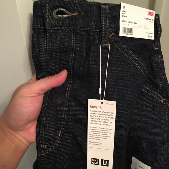 uniqlo wide fit tapered jeans